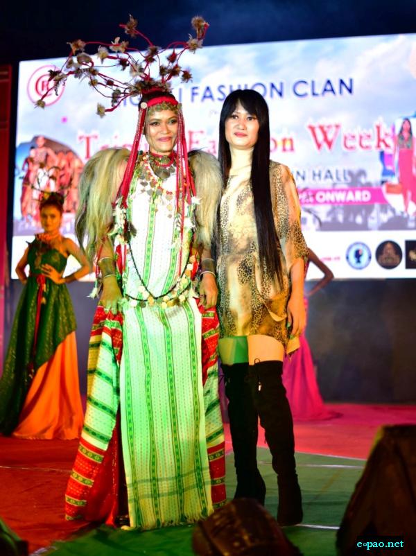 Yana ngoba Chakpu with her collection during Tripura Fashion Week
