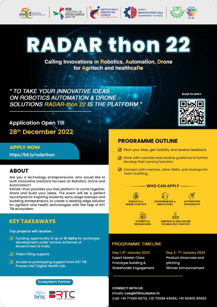  RADAR-thon- Calling Robotics & Drone Innovations 