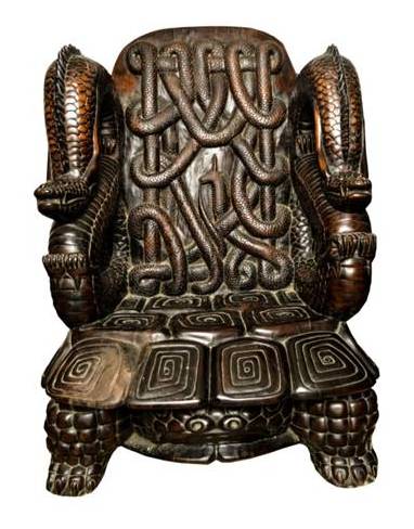 Taoroinai Throne is an Artistic Chair of Ipudhou Pakhangba, the God of the Meiteis. Photo By:- Sagar Gurumayum 