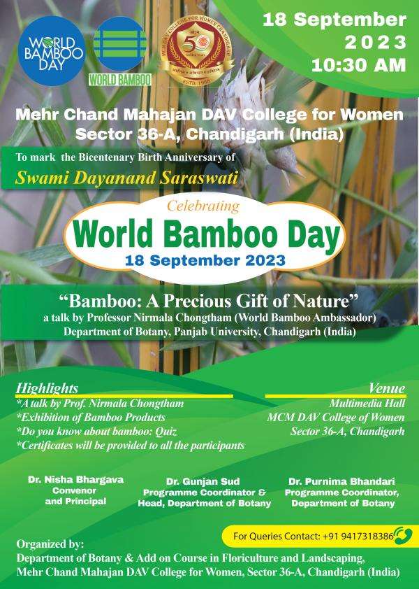  World Bamboo Day celebrated at Chandigarh 