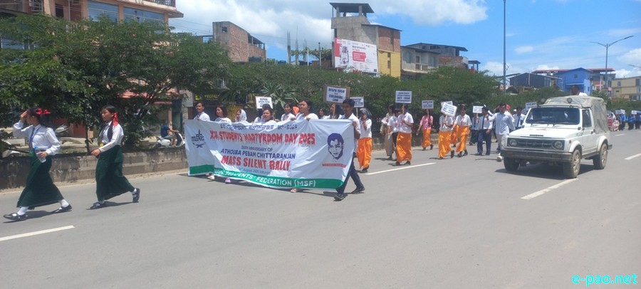 Athouba Pebam Chittaranjan : 21st Student Martyrdom Day - Silent Mass Rally :: 16th August 2025