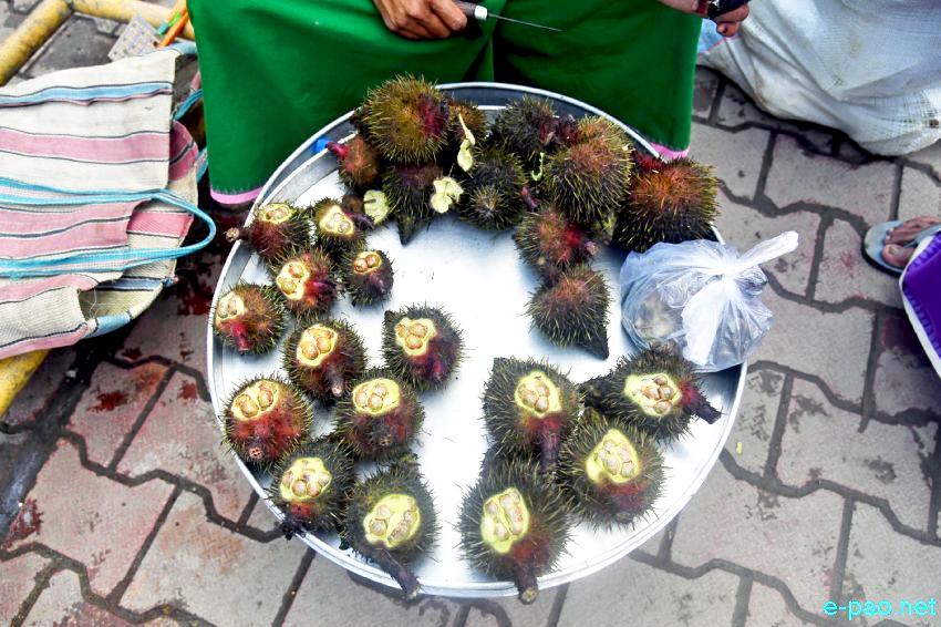 Seasonal food and other items  at Khwairamband Ima Keithel, Imphal :: 10th July 2026