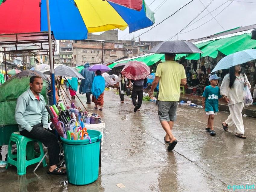 A rainy day at Khwairamband Ima Keithel :: 20th July 2026
