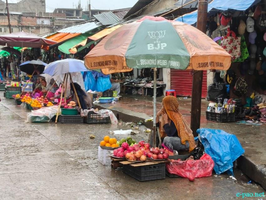 A rainy day at Khwairamband Ima Keithel :: 20th July 2026