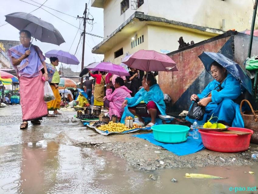 A rainy day at Khwairamband Ima Keithel :: 20th July 2026