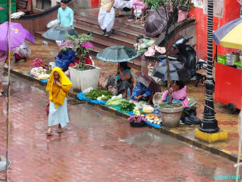 A rainy day at Khwairamband Ima Keithel :: 20th July 2026