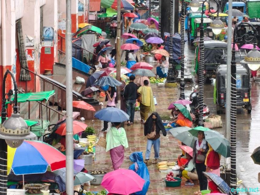 A rainy day at Khwairamband Ima Keithel :: 20th July 2026