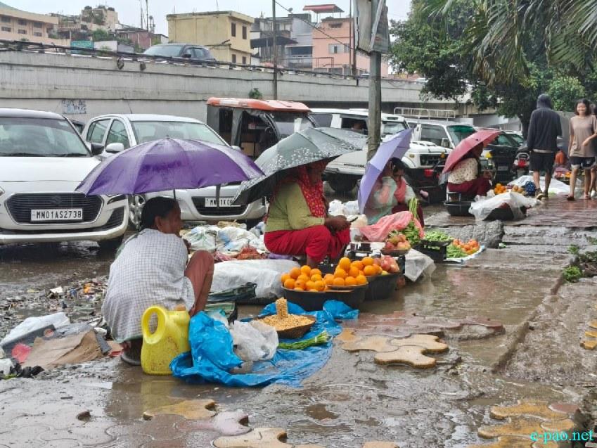 A rainy day at Khwairamband Ima Keithel :: 20th July 2026