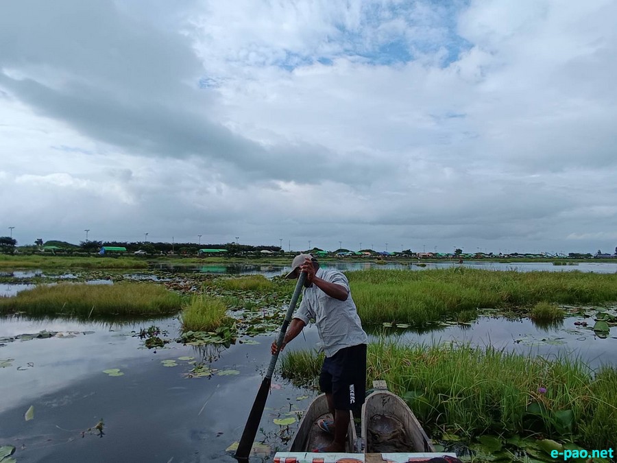 Loktak Pat (Loktak Lake) , located at Moirang in Manipur, as seen in August 2025