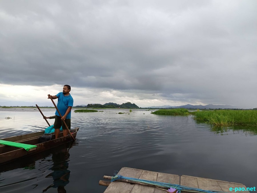 Loktak Pat (Loktak Lake) , located at Moirang in Manipur, as seen in August 2025