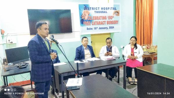 '150 free cataract surgeries conducted successfully at Thoubal District Hospital'