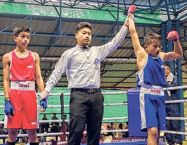 1st Governor's Cup Boxing : L Mahesh wins school age boys +70 kg category gold
