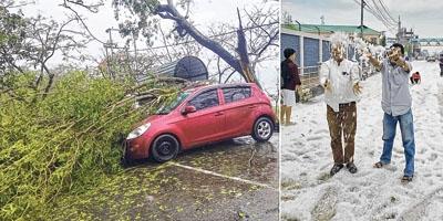 Hailstorm leaves a trail of destruction, one killed, many hurt