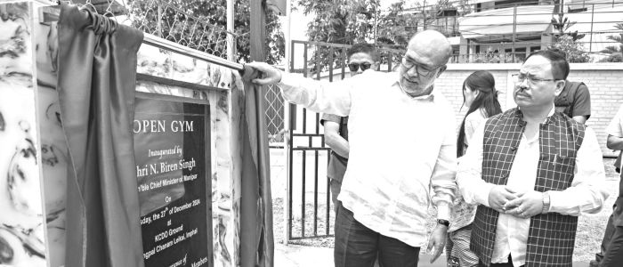Ex-CM Biren inaugurates open gym