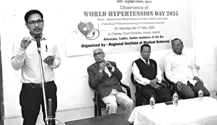 RIMS observes World Hypertension Day at Cheirap Court complex