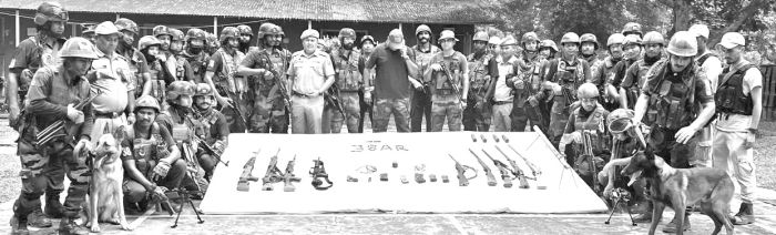 Arms, ammos recovered; 5 UG cadres netted