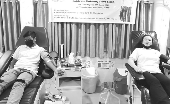 Blood donation camp held at RIMS