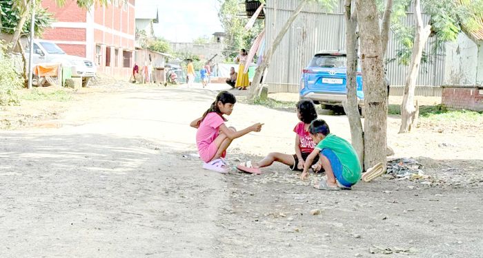 Kids' posers on home haunt displaced mother