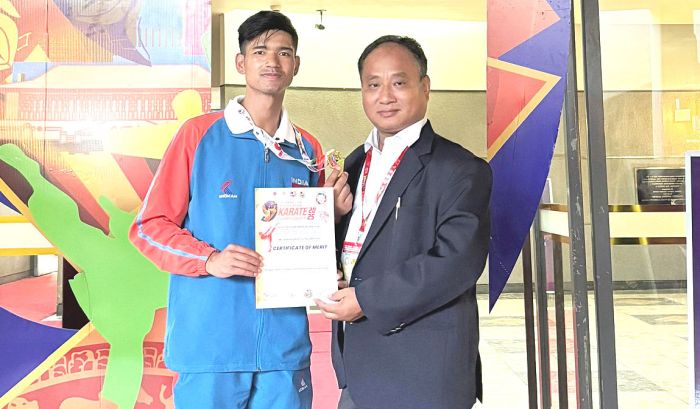 Thingnam Rabikanta strikes gold at South Asian Karate Championship