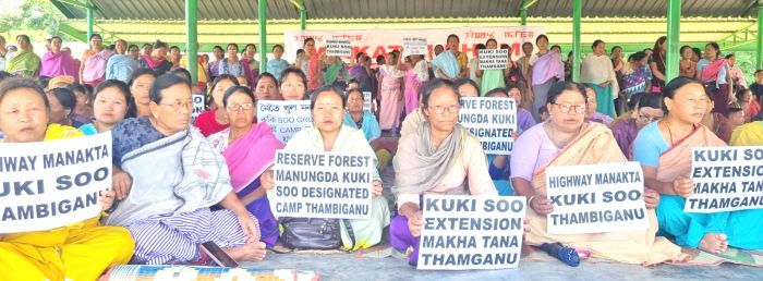 Sit-in opposes SoO camps in Kangchup Chiru, Haraothel, NH-37