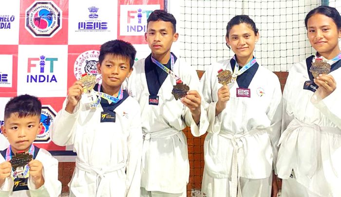 Chandel's young Taekwondo athletes strike gold