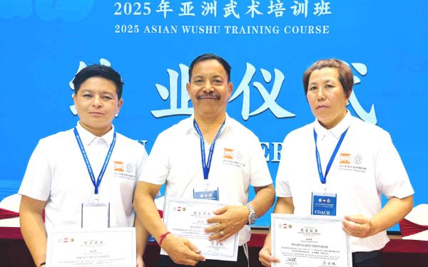 Three state Wushu coaches attend Asian training course in China