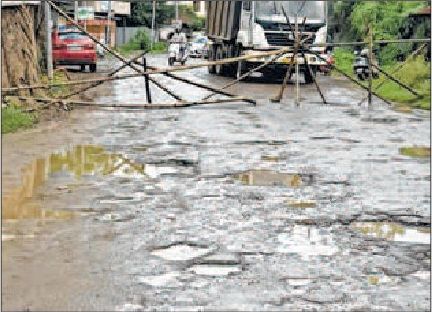 Repair work starts after locals protest pathetic road