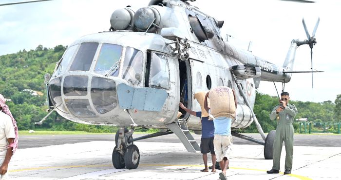Army, AR airlift essentials for landslide-hit Henglep villages