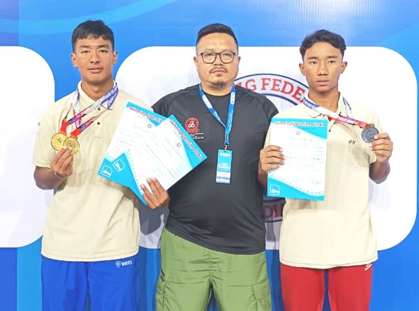 Lanchenba clinches gold, Bishorjit takes bronze for Manipur in Jr National Aquatics