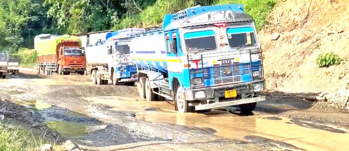 Rain battered, potholed NH-2 turns into death trap