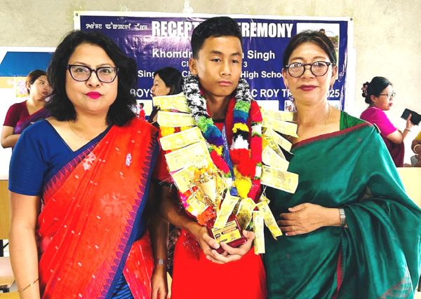 SCHS honours student footballer representing Manipur at Junior Boys' NFC