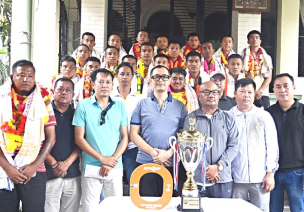 Sagolband U-15 football team honoured after Super Cup triumph