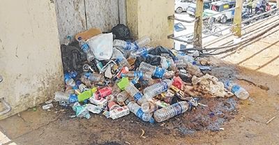 Now garbage adorn footbridges