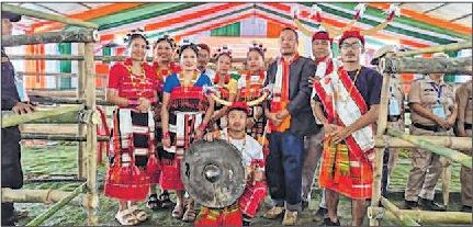 Rongmei Naga village presents cultural dance to PM Modi at Churachandpur