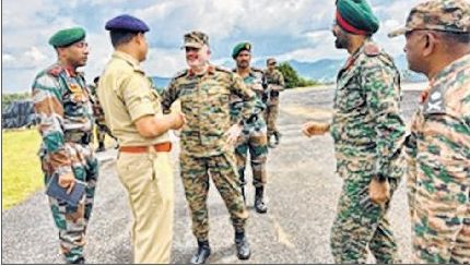 Spear Corps Commander reviews security in Manipur