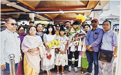 SAFF U-17 Women's C'ship Captain Julan Nongmaithem accorded warm reception