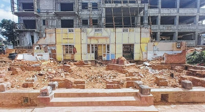 Manipur Rajbari: Only the base structure stands