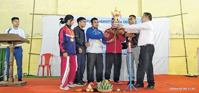 Biramangol CoDege emerge champions of MU Inter College Wrestling Tournament