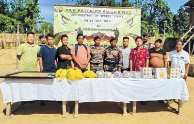 AR distributes sports equipment in Khengjoi sub-division