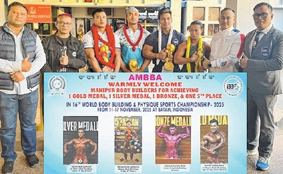 AMBBA accords warm reception to World Bodybuilding Championship participants from Manipur