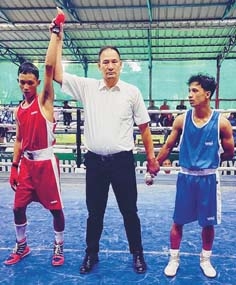 3rd Governor's Cup Boxing C'ships : Laishram Shairaj boxes into Elite Men's 65 kg semis