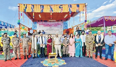 DGP Rajiv Singh inaugurates Girls' Football Tournament in Bishnupur