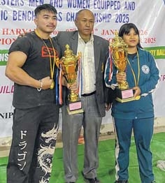 Hanjabam Hritikraj, M Gulabi adjudged overall best ifters at 15th State Level Powerlifting C'ship
