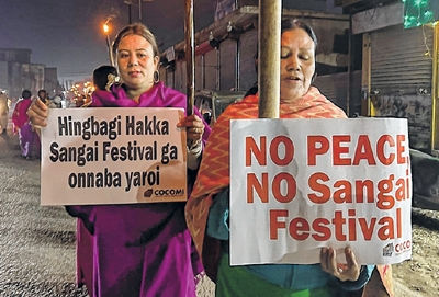 IDPs continue protest against Sangai Fest