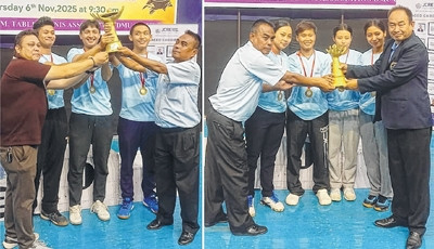 JCRE Global College men and women teams win inter-college table tennis