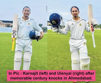 >Ranji Trophy Plate Group : Manipur declare at 505/3 as Karnajit, Ulenyai, Ronald hit tons