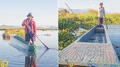 Fiber boats make life easier for Loktak fishing folks