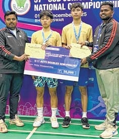 MSBA greets Ng Rishav-Kyoveio Vemai pair on winning Sub-Junior Nationals' bronze