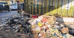 Flyover underpass turned into dumping site