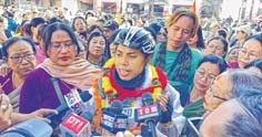 After crossing 5 States, Malem Thongam reaches Imphal